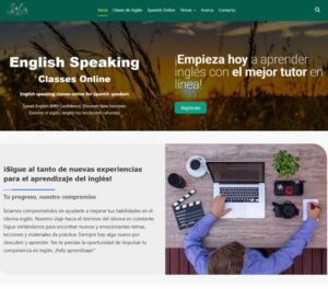 Website design template for online English speaking classes